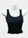 [WTT145] Women Fitted Sleeveless Tank Top  (Black).webp