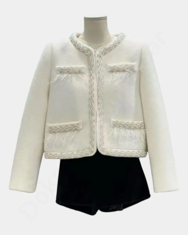 [DFW368-2] Vintage tweed jacket blazer (L)