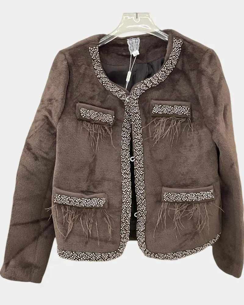 [DFW367-2] Ladies jacket Vintage tweed jacket blazer Jackets & Hoodies (L)