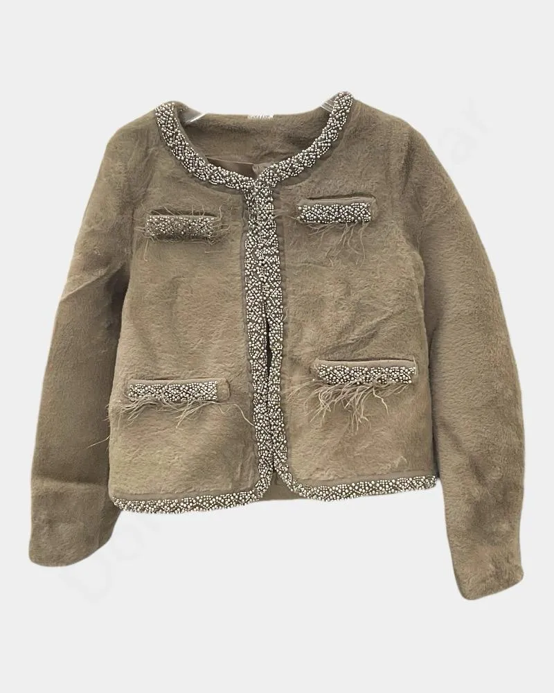 [DFW369-2] Ladies jacket Vintage tweed jacket blazer Jackets & Hoodies (L)