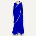 Gown Saree Ready To Wear- Georgette Fabric Embroidery Work 