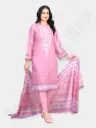 Tawakkal Stitched Embroidered Digital Printed Lawn kurthi - Pink Color