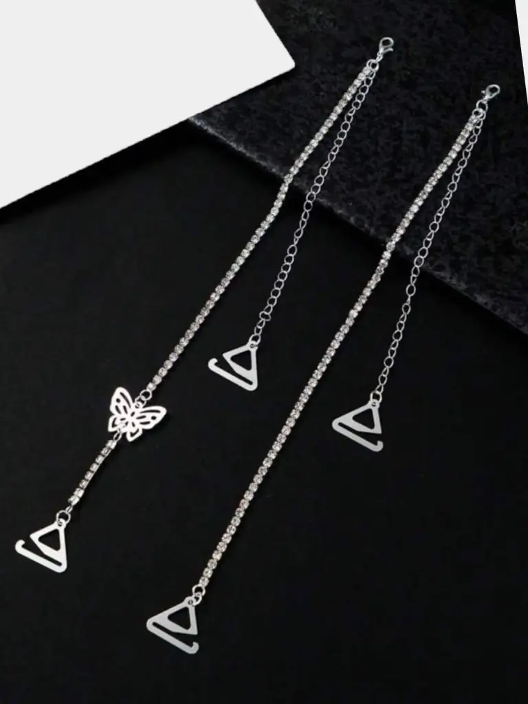 Women's Butterfly Rhinestone Decorative Bra Straps