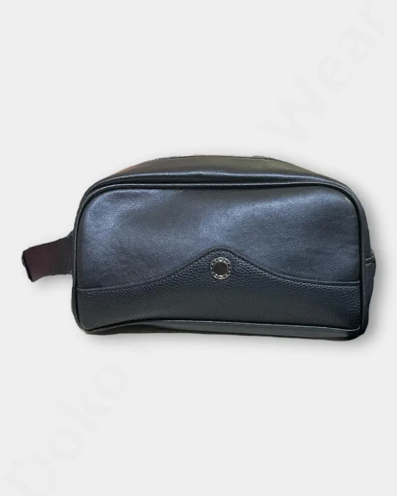 [DFW173] Leather Hand Wallet For Men's Black Color 