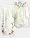Ladies Kurthi Co-ord Set - Khadi Fabric -Cream Color - Premium Quality