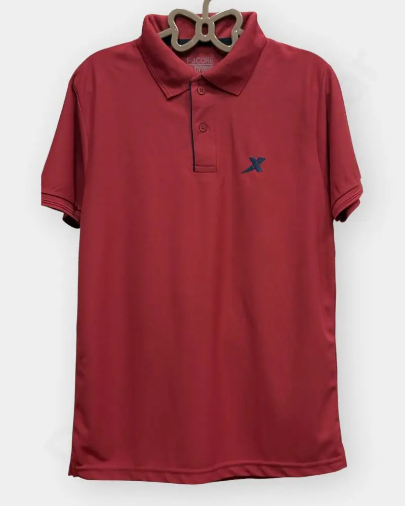 [DFW194] Men's FitCORE Casual Division T-Shirt – M Size (Maroon)