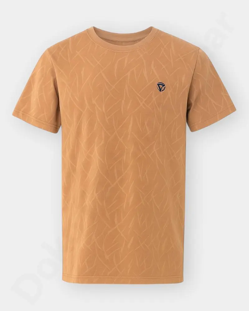 Men Fitcore Round Neck  –  Light Brown  Color | T-Shirts