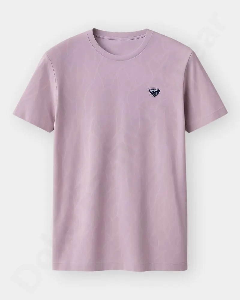 Men Fitcore Round Neck  –  Light Pink  Color | T-Shirts  