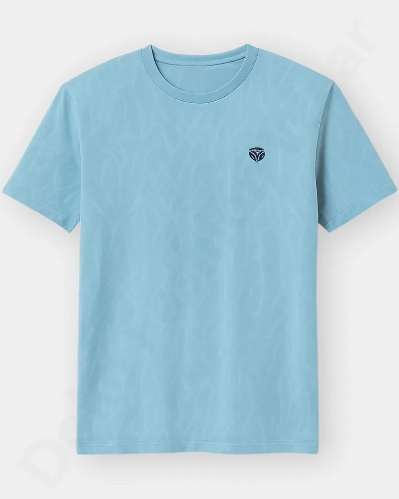 Men Fitcore Round Neck  –  Light Blue Color | T-Shirts