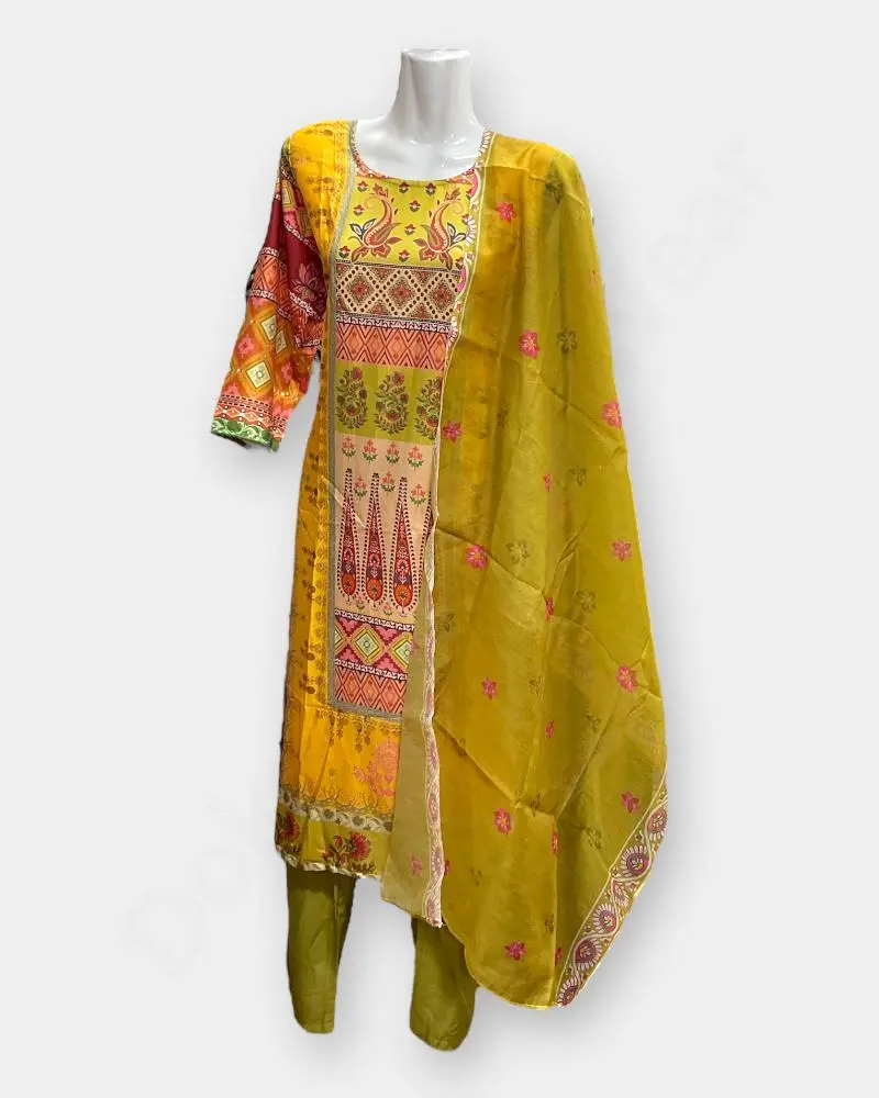 Rajastani Print Kurta  3Piece set Kurthi  Ladies Kurthi