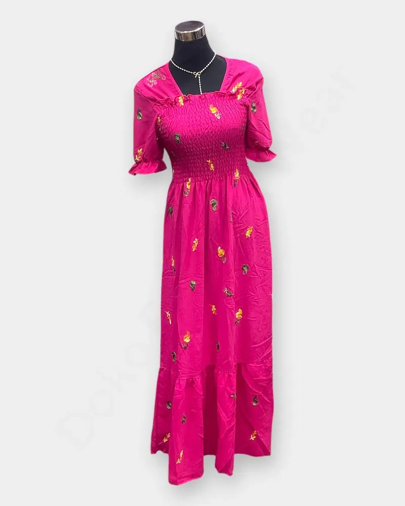 Long dress for Summer  Pink Color Long Dress Dresses & Gowns