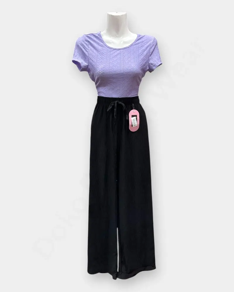 Loose Fit Trouser Pant For Summer Pants & Jeans / Color-Black