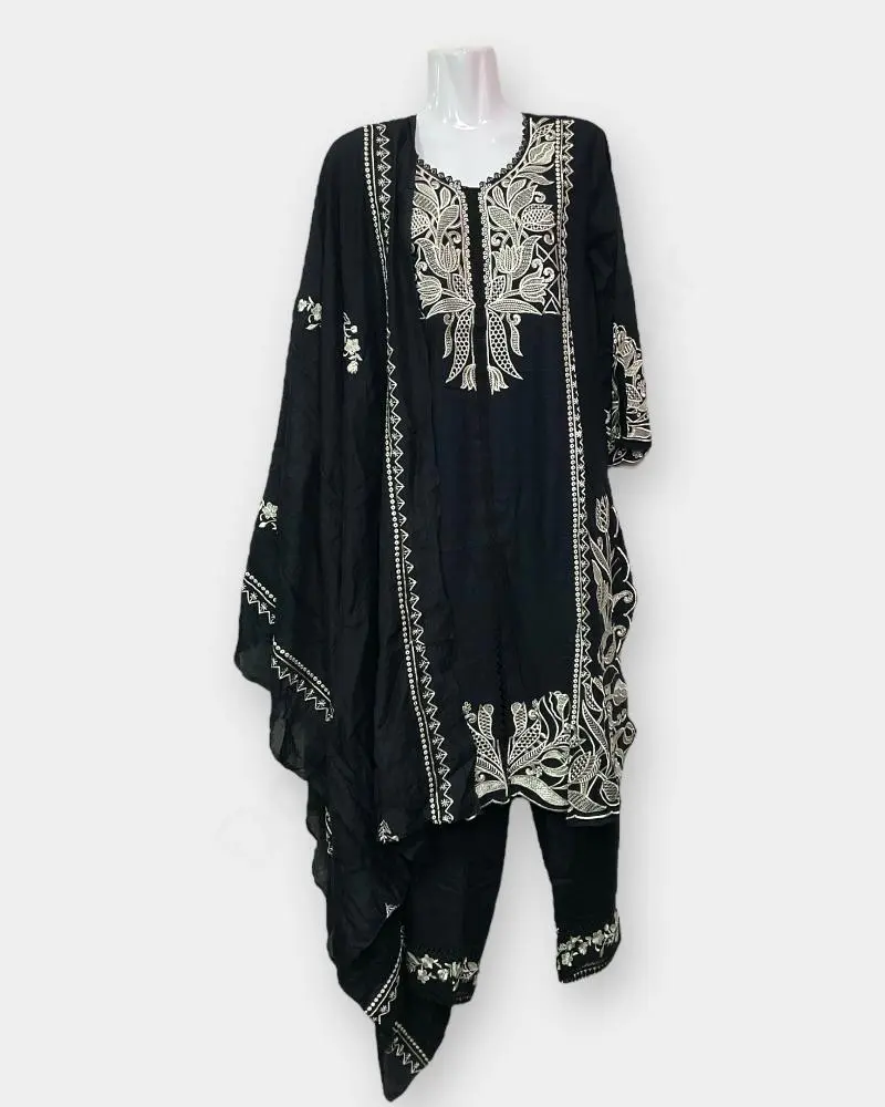 Pakistani Black Kurthi  Perfect For Party Wear Ladies Kurthi Size Medium