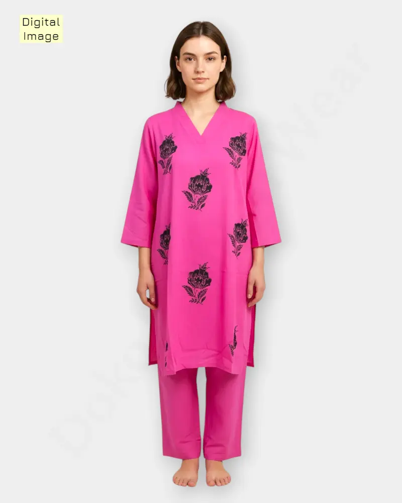 Cord-set pink Color  Cord-set pink Color  Ladies Kurthi