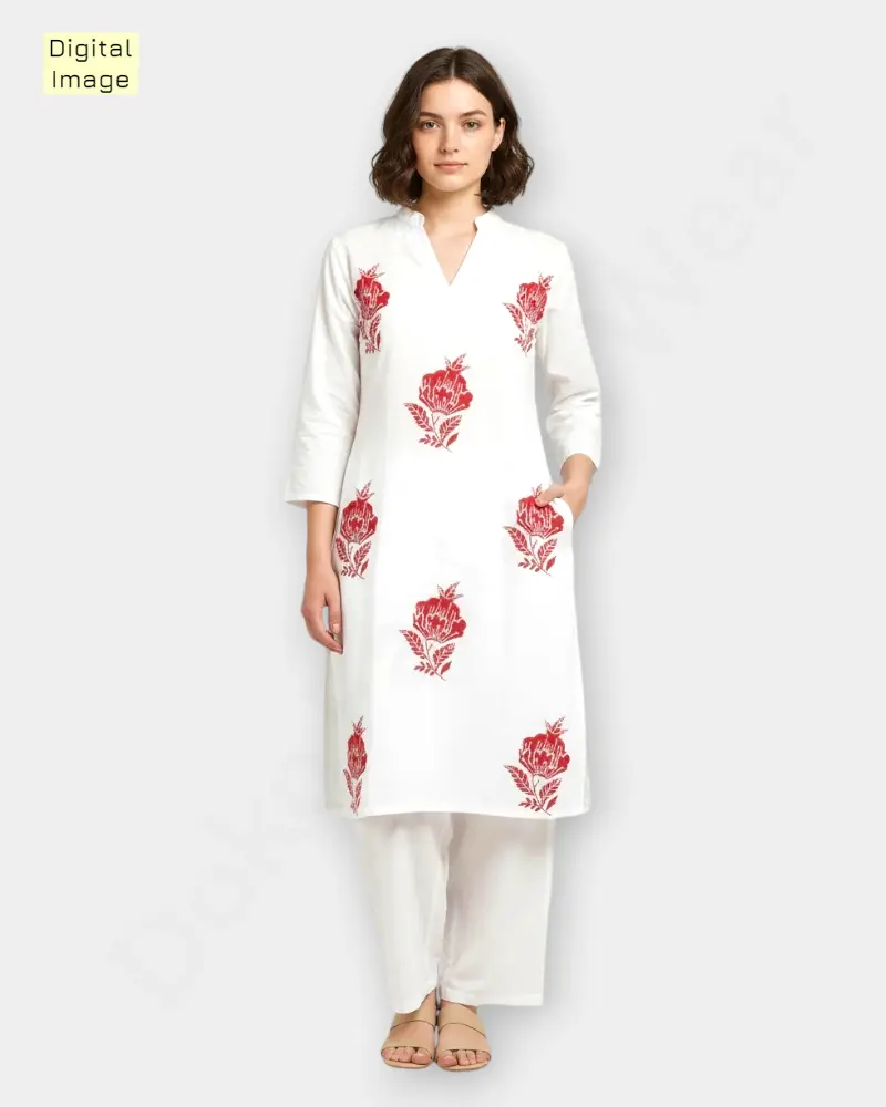Cord-set White Color  Cord-set White Color  Ladies Kurthi