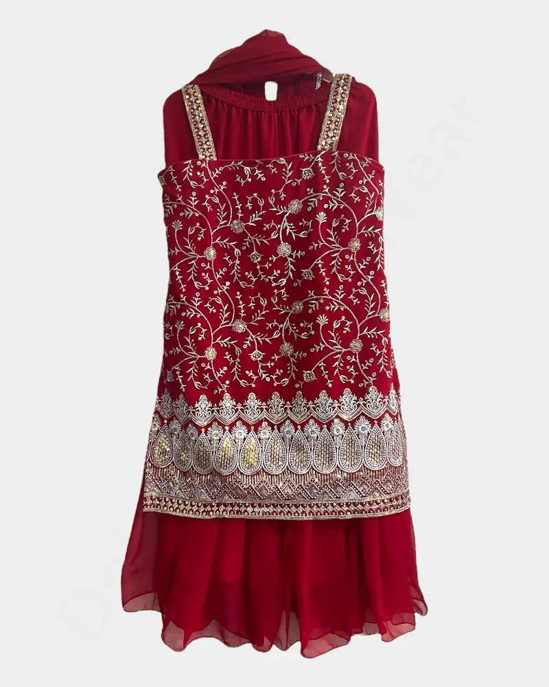 Gharara set  Elegant Gharara Set Half Sleeve Ladies Kurthi