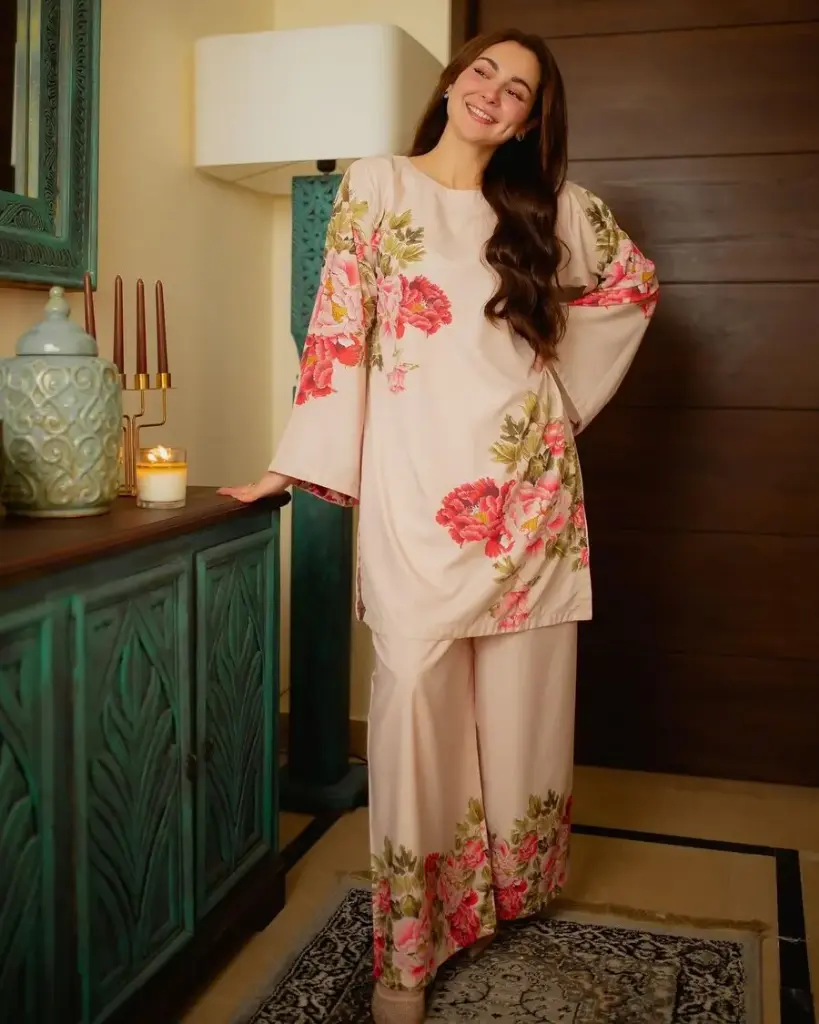 Crepe Digital Print Work Top & Plaza Set