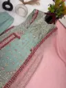 Sharara With Dupatta Sea Trending Geogette Embroidery Sequence Work Ladies Kurthi