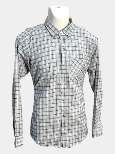 Men Check Shirt  –  Gray Color | Shirts