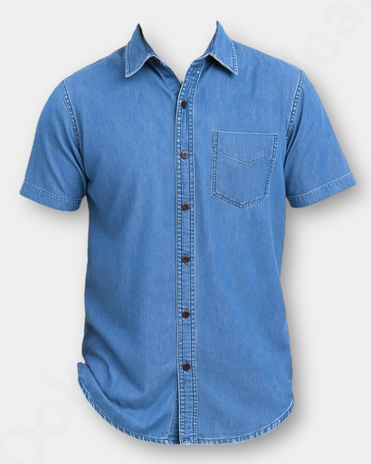 [MSD094] Men’s Denim Shirt with Half Sleeves – Trendy & Comfortable Size XXL