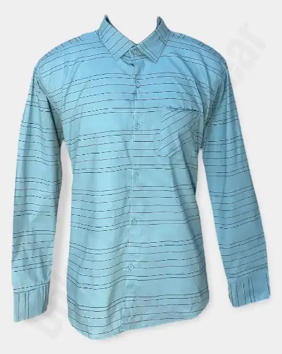 [MSL025] Collar Men's Laffer Line Shirt | Blue | XL 