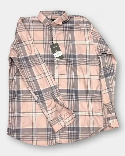 [MSC049] Men Check Shirt  – XL Size & Pink Color | Shirts