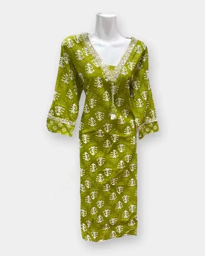Women Kurthi Top  –  Green Color | Ladies Kurthi