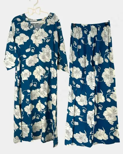 Women Co-ord Set  –  Blue Color | Ladies Kurthi 