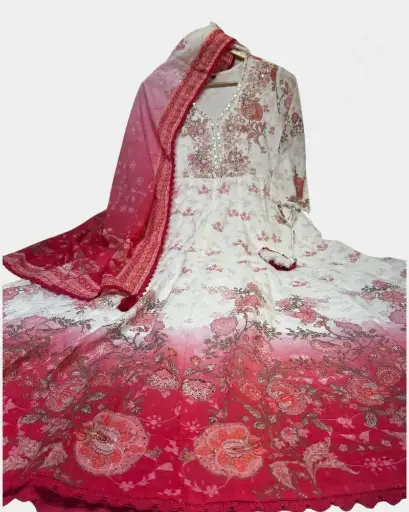 [WLK171-R] Women kurthi grown  – Red Color  | Ladies Kurthi Size-44