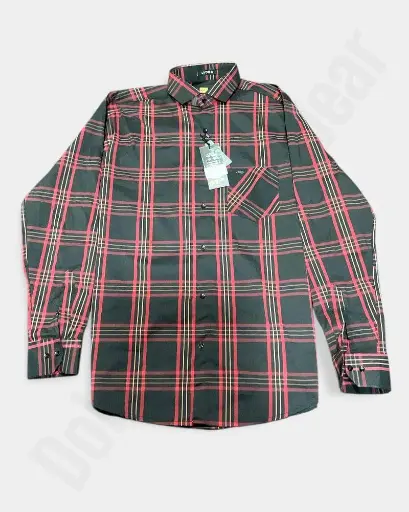 Men Red & Black Buffalo Checked Pure Cotton Slim Fit Casual Shirt