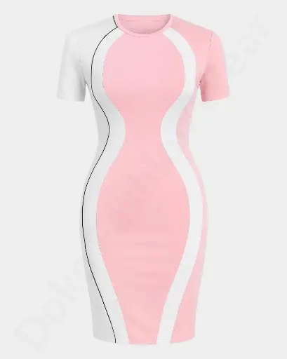 Women Bodycon Dress  – Pink Color 