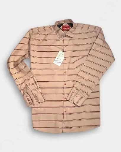 Collar Men's Laffer Line Shirt Light Brown