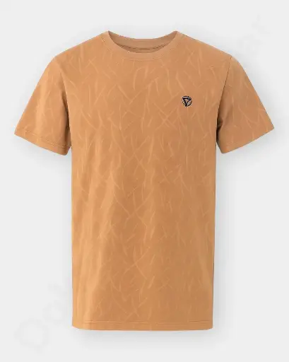 Men Fitcore Round Neck  –  Light Brown  Color | T-Shirts