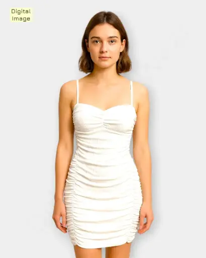 Women Bodycon dress  –  White  Color | Dresses & Gowns  