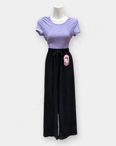 [DFW251] Loose Fit Trouser Pant For Summer Pants & Jeans / Color-Black