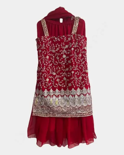 Gharara set  Elegant Gharara Set Half Sleeve Ladies Kurthi