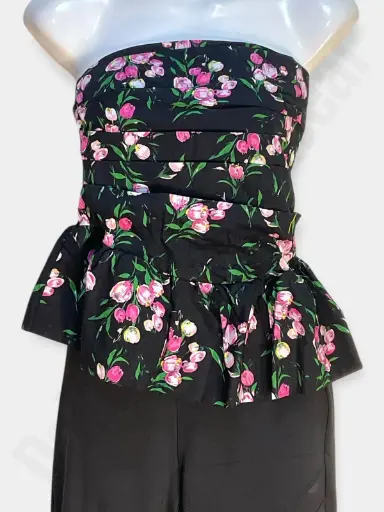 Strapless Top  for Women Floral Print Tank Tube Top off Shoulder Sleeveless Tunic Summer Top Strapless 