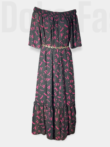 Floral Midi Dress Without Belt