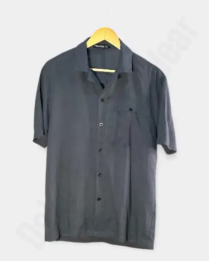 [MSS157] Summer Shirt For men ,Gray Color With One Side Pocket 